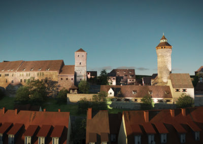 3D-Exterior-Architektur-Visualisierung der Nürnberger Kaiserburg (aus einer von uns erstellten 3D-Animation)