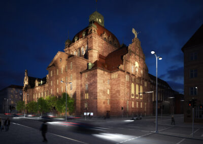 3D-Interior-Architektur-Visualisierung des Nürnberger Opernhauses seitlich